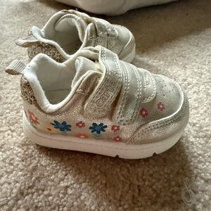 Carter's Silver Floral Baby Girl Sneakers